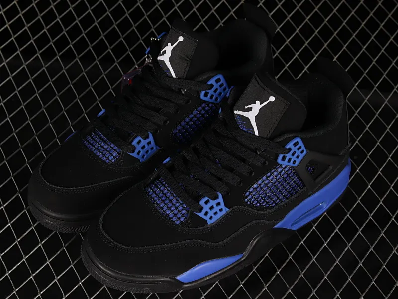 All categories Air Jordan Jordan series basketball shoes Air Jordan 4 Air Jordan 4 Retro "Heilan" AJ4 Joe 4 black and blue retro casual sports culture basketball shoes CT8527-018